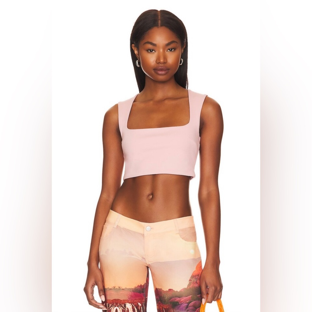 GUIZO Celestial Stretch Top in Blush XS